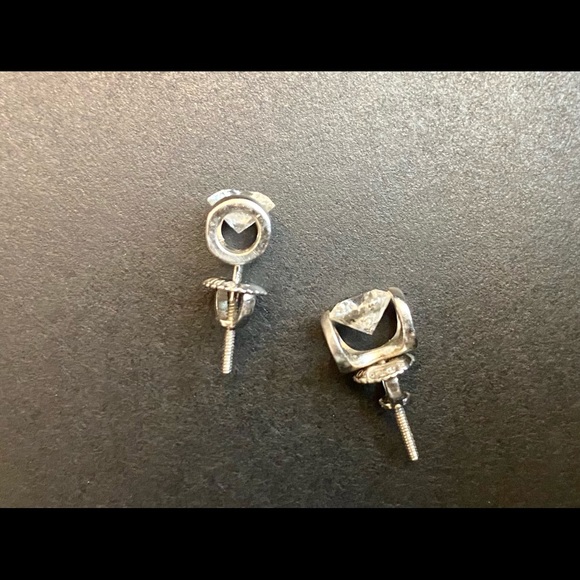 Authentic Movado Diamond Earrings- Platinum - Picture 3 of 7
